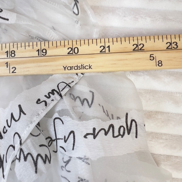 #A332  Nancy Whimsical Artsy White Sheer Ruffle Layered Organza Dress NWT L - Picture 3 of 4